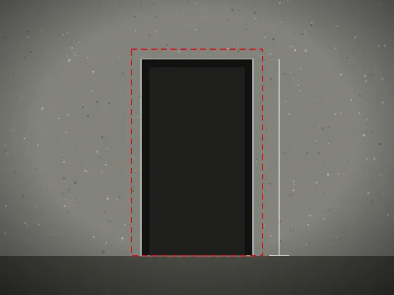 Illustration: rectangular opening cut into a concrete wall with clean straight edges